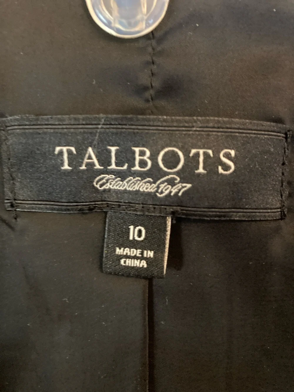 Talbots Black Velvet Single-Button Blazer - Picture 2 of 8